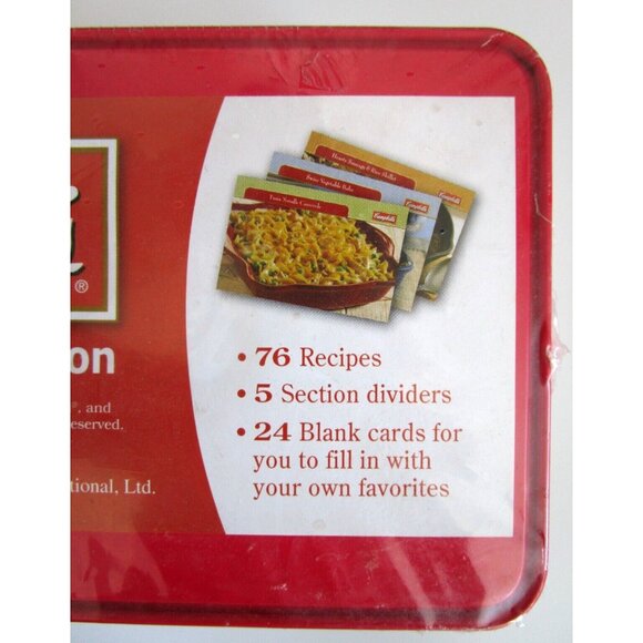 Campbell's Recipe Card Collection 2007 New Old Stock Recipes & Tin Box Unopened - Picture 4 of 8